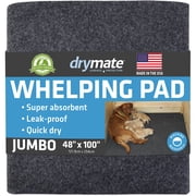 Drymate Jumbo Whelping Box Liner Mat, Potty Pad, Washable and Reusable Dog Puppy Pee Pad, Absorbent, Waterproof, Durable, Can Be Cut to Fit (48 x 100)