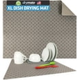 thumbnail image 1 of Drymate XL Dish Drying Mat, Oversized (19”x24”), Low-Profile, Super Absorbent, Quick Dry Fabric, Waterproof & Slip-Resistant, for Kitchen Counter, Trimmable, Easy to Clean (USA Made)(Taupe), 1 of 8