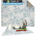 thumbnail image 1 of Drymate XL Dish Drying Mat, Oversized (19”x24”), Low-Profile, Super Absorbent, Quick Dry Fabric, Waterproof & Slip-Resistant, for Kitchen Counter, Trimmable, Easy to Clean (USA Made)(Light Blue), 1 of 7