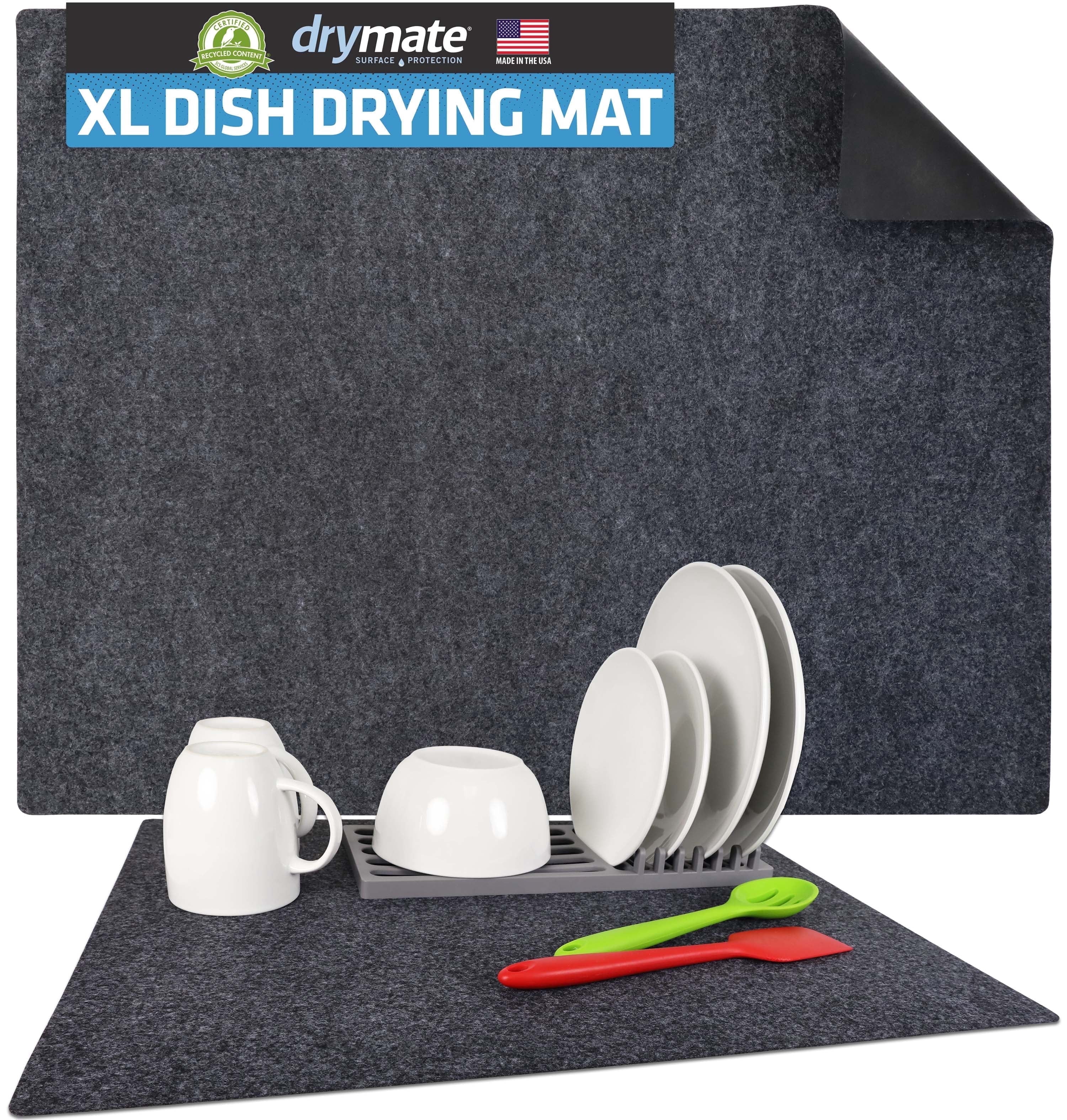 Drymate Drymate XL Dish Drying Mat, Oversized (19”x24”), Low-Profile, Super ...