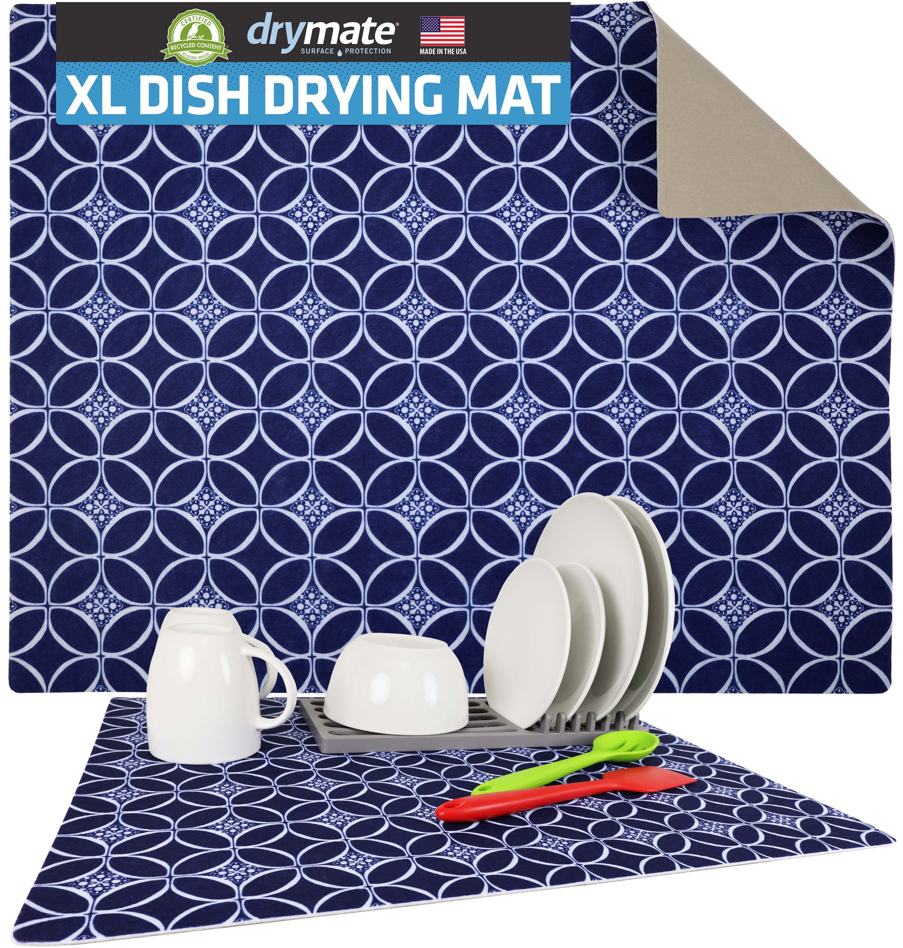 Drymate Drymate XL Dish Drying Mat, Absorbent, Quick Dry, Waterproof, Slip ...