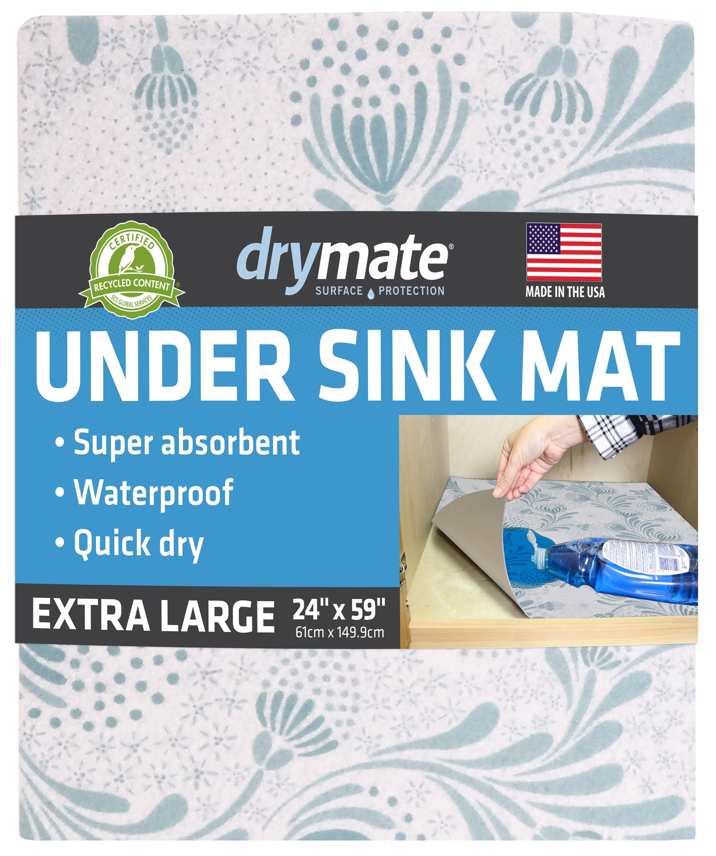 Drymate Drymate XL Under Sink Mat, Waterproof Cabinet Protection Mats for ...