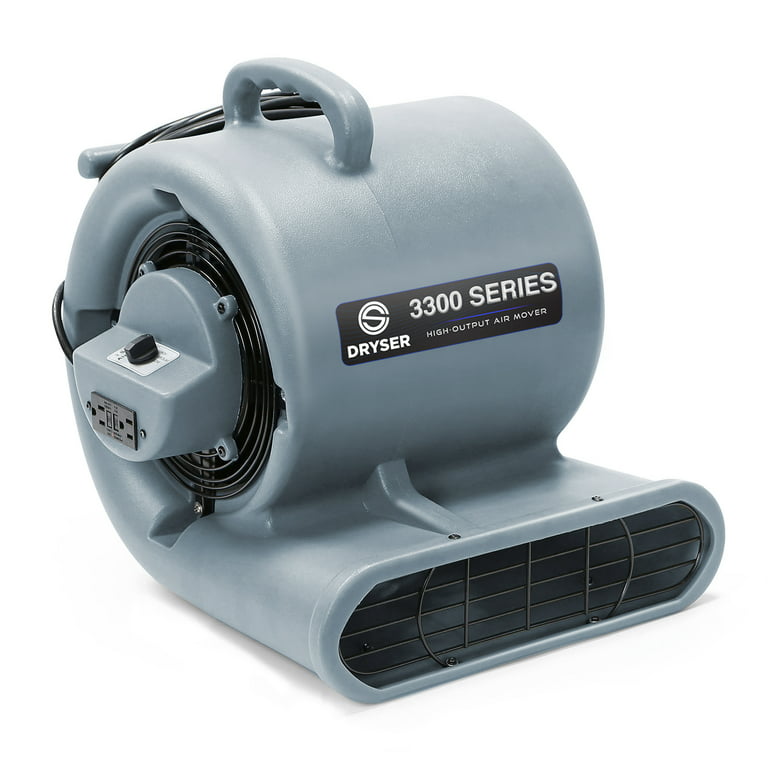 Dryser Air Mover Carpet Dryer 3 Speed 1/3 HP Industrial Floor Fan