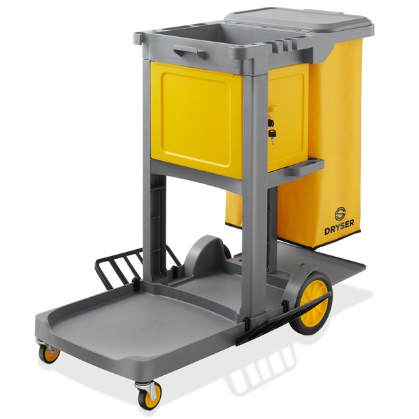Dryser Commercial Janitorial Cleaning Cart on Wheels Housekeeping
