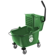 Dryser Commercial Mop Bucket with Side Press Wringer, 26 Quart, Green