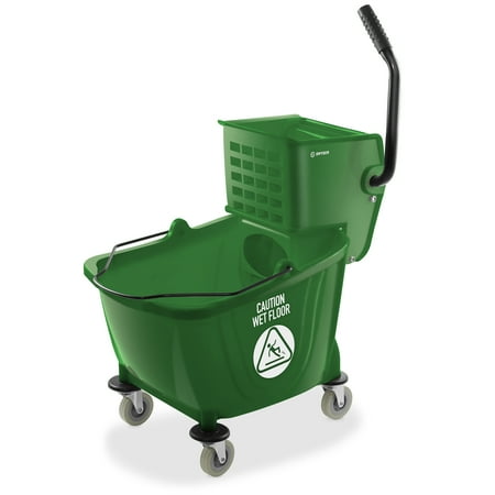 Dryser Commercial Mop Bucket with Side Press Wringer, 33 Quart, Green