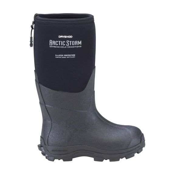 Dryshod Boys Arctic Storm Kids Hi Cut Black/Grey Boot in Size Youth 05