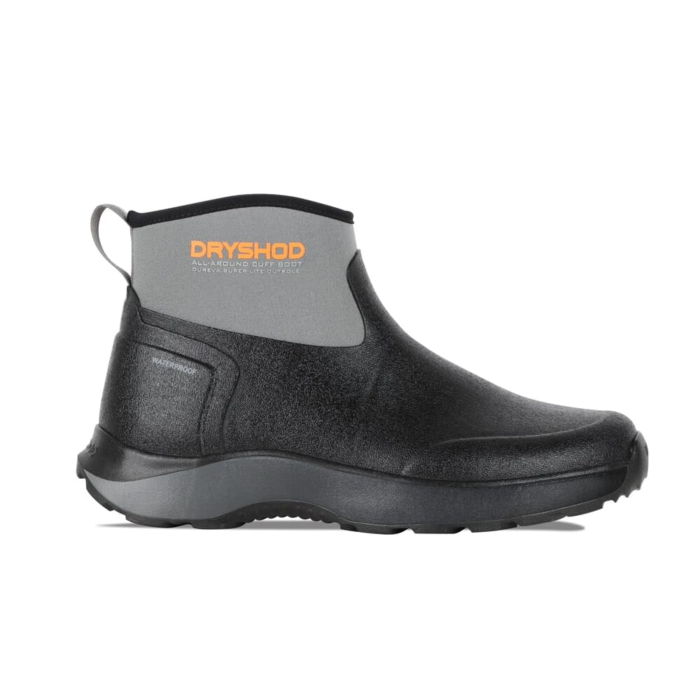 Dryshod Evalusion All-Around Cuff Rain Boots, Black/Grey, Size 14, Waterproof (EVA-MC-BLK-Hunting)