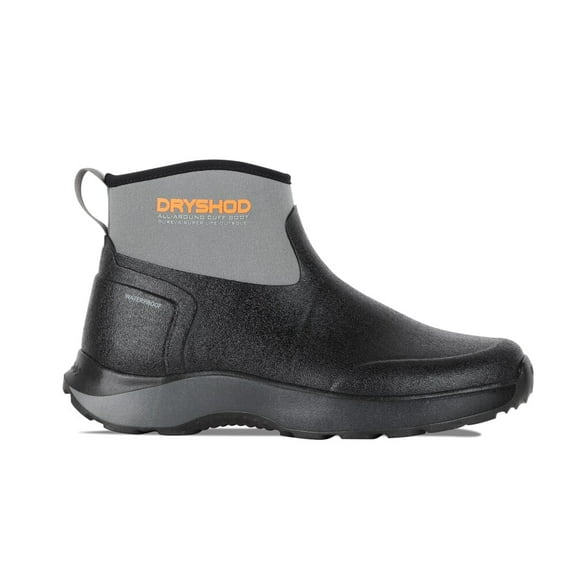 Dryshod Evalusion All-Around Cuff Rain Boots, Black/Grey, Size 7, Waterproof, Durable (EVA-MC-BLK-M07)