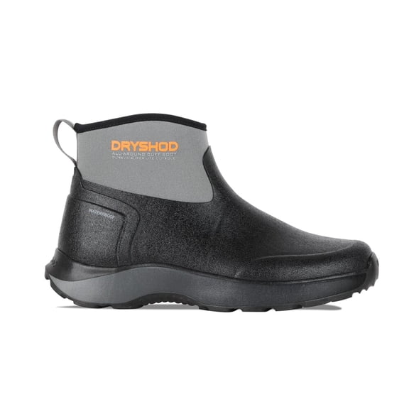Dryshod Evalusion All-Around Cuff Rain Boots, Black/Grey, Size 9, Waterproof (EVA-MC-BLK-M09)