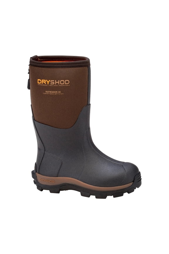 Unisex Haymaker Kids Hi Cut Brown/Orange Boot in Size Youth 06