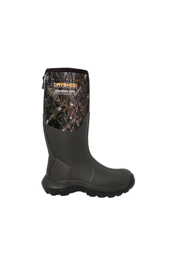 Men's Evalusion Hunt Waterproof Rubber Boots Rubber Camo/Bark 9 D