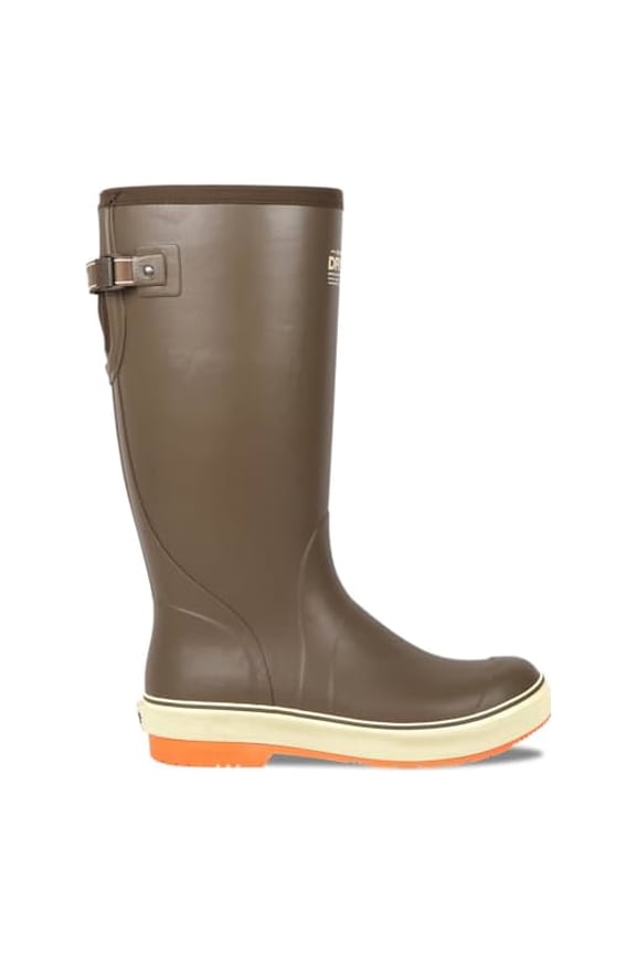 Seamonster FLX Gusset Rain Boots, Brown/Orange, Size 11, Waterproof, Durable Outdoor Footwear (SMXG-MH-BR-M11)