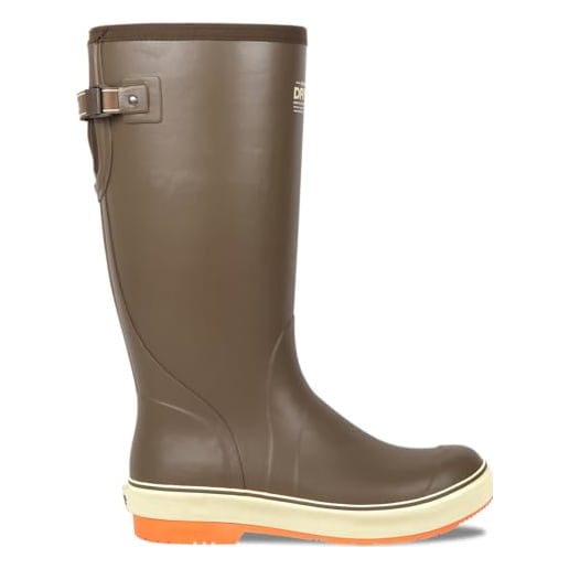 Dryshod Seamonster FLX Gusset Rain Boots, Brown/Orange, Size 14, Waterproof, Durable (SMXG-MH-BR-Hunting)