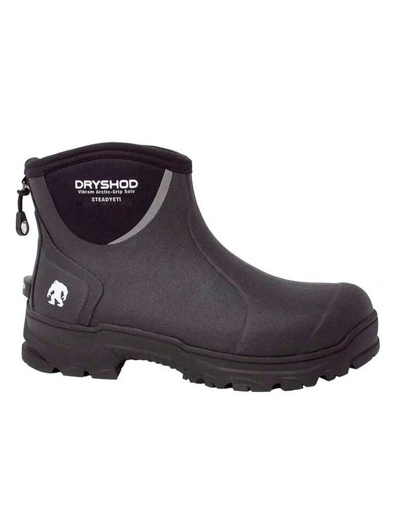 Steadyeti Mens Cold Weather Ankle Boot Vibram Arctic Grip Black Grey
