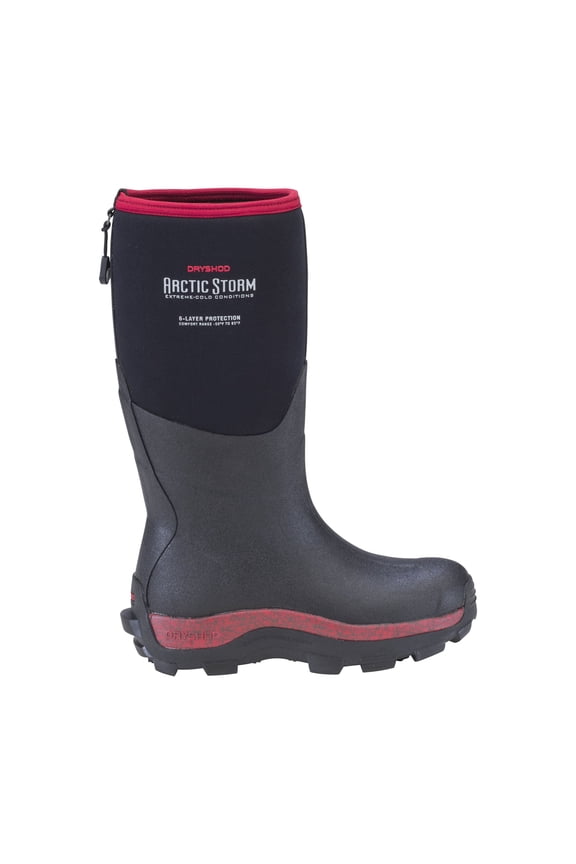 Women's Arctic Storm Mid Cut Black/Cranberry Boot in Size 6