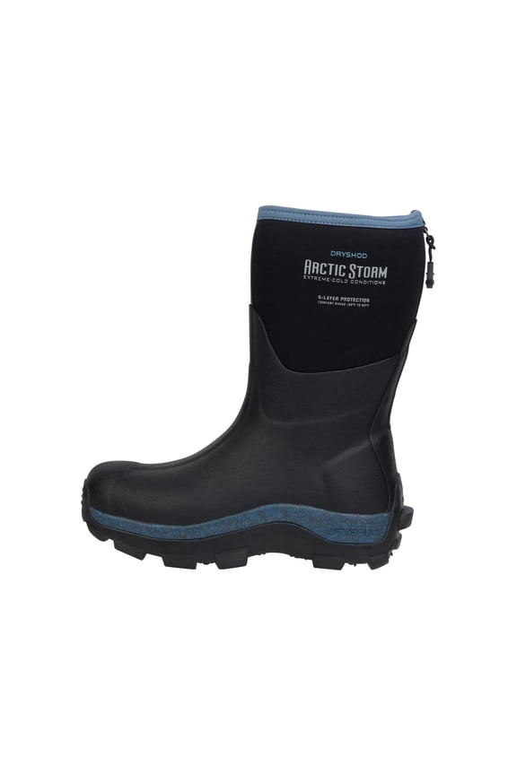 Women's Arctic Storm Mid Winter Rubber Boot Soft Toe Black 10 M US