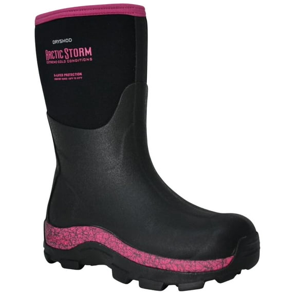 Dryshod Women's Mid Arctic Storm Work Boot Black 6 M  US