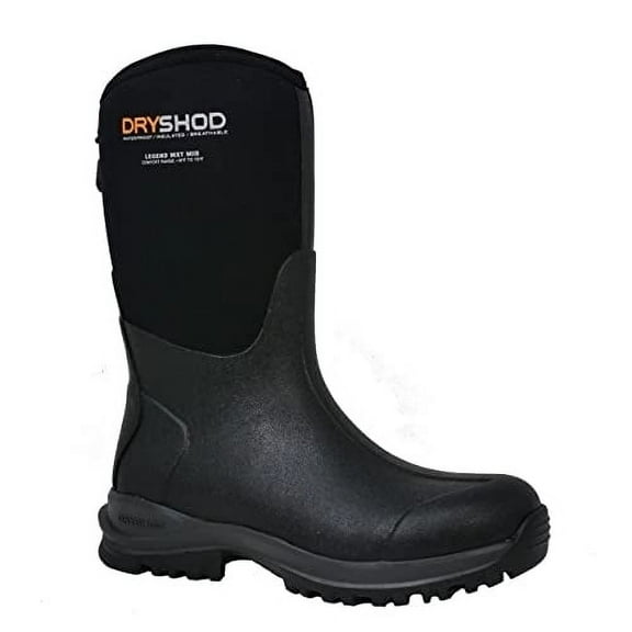 Dryshod Womens Legend MXT Mid Pull On Boot Black Grey LGX-WM-BK Waterproof