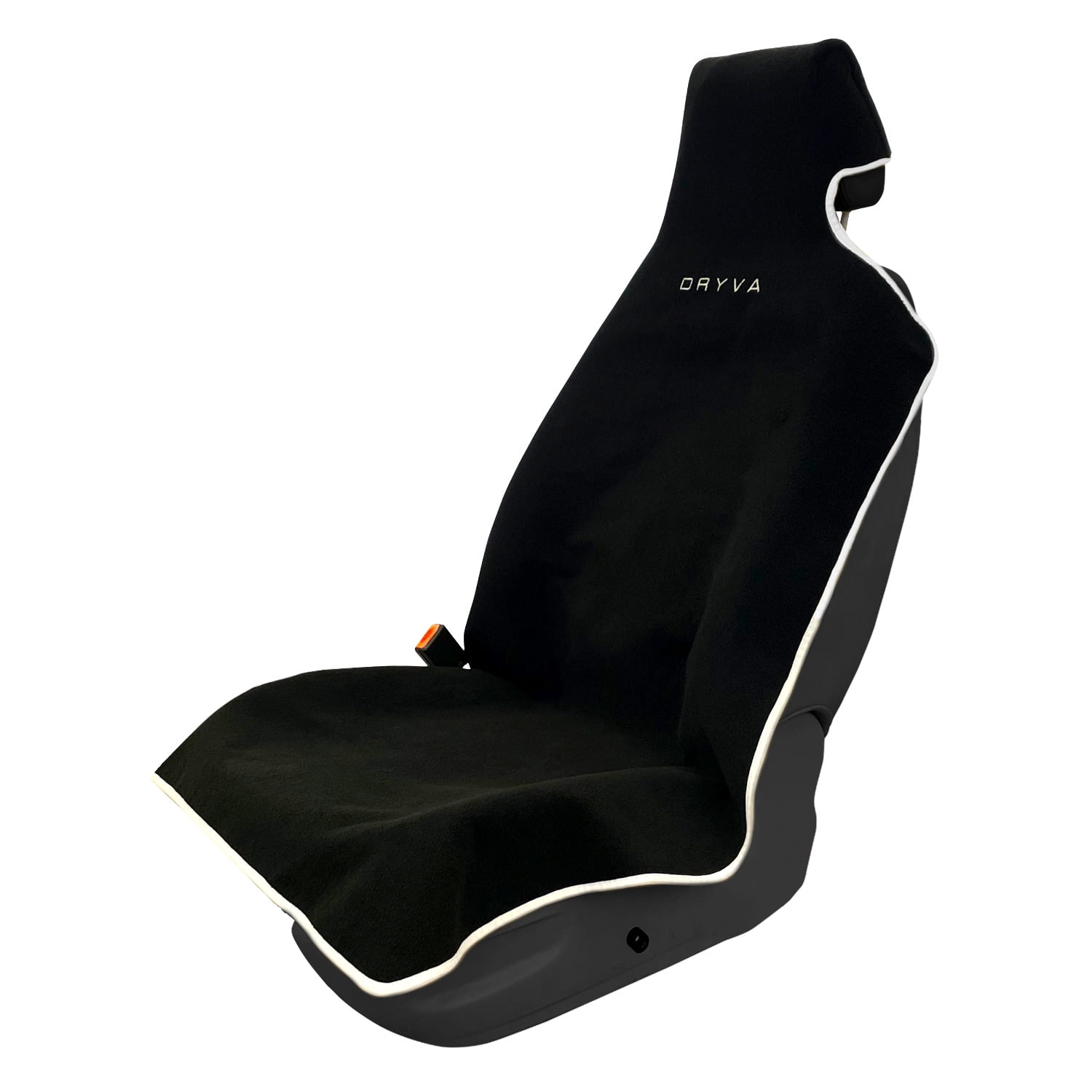 DryvaSeat - Premium Microfiber Towel Car Seat Cover - Waterproof & Sweatproof - Universal Fit, Machine Washable, Non-Slip - Seat Protector for Car, Truck, SUV, Van (Black, 1 Pack)