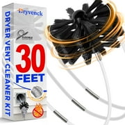 Dryvenck Dryer vent brush cleaner 30 ft , Dryer vent cleaning kit,Flexible Dryer vent cleaner Tool for Easy Cleaning, Lint Remover kit