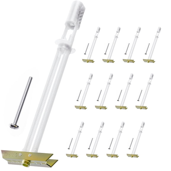 Drywall Anchor with Included Bolts for 1/4”-20, Heavy Duty Hollow Drywall Anchors for TV Mounting Kit, Hollow Wall Anchors Holds up to 270lbs Each in 1/2” Drywall