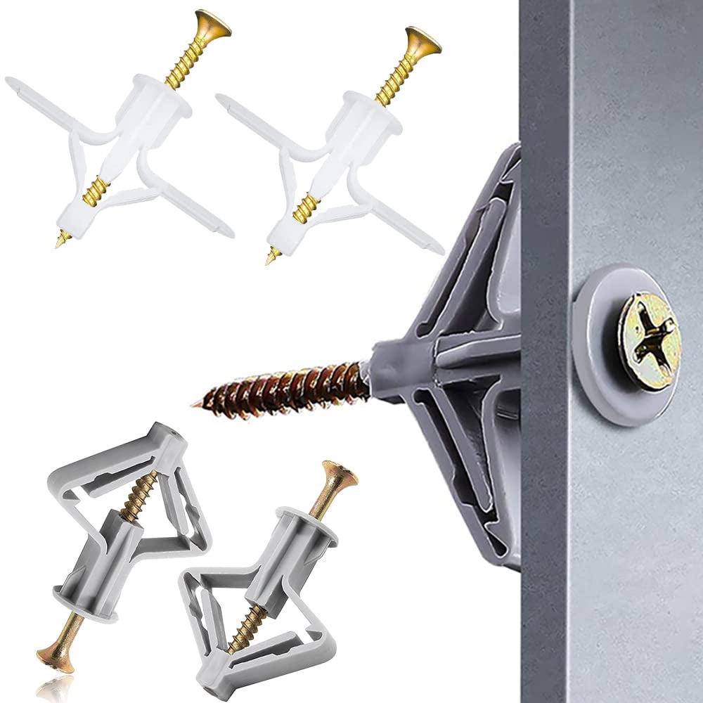 Drywall Anchor Kit Hollow Wall Anchors Plasterboard Plugs Screws