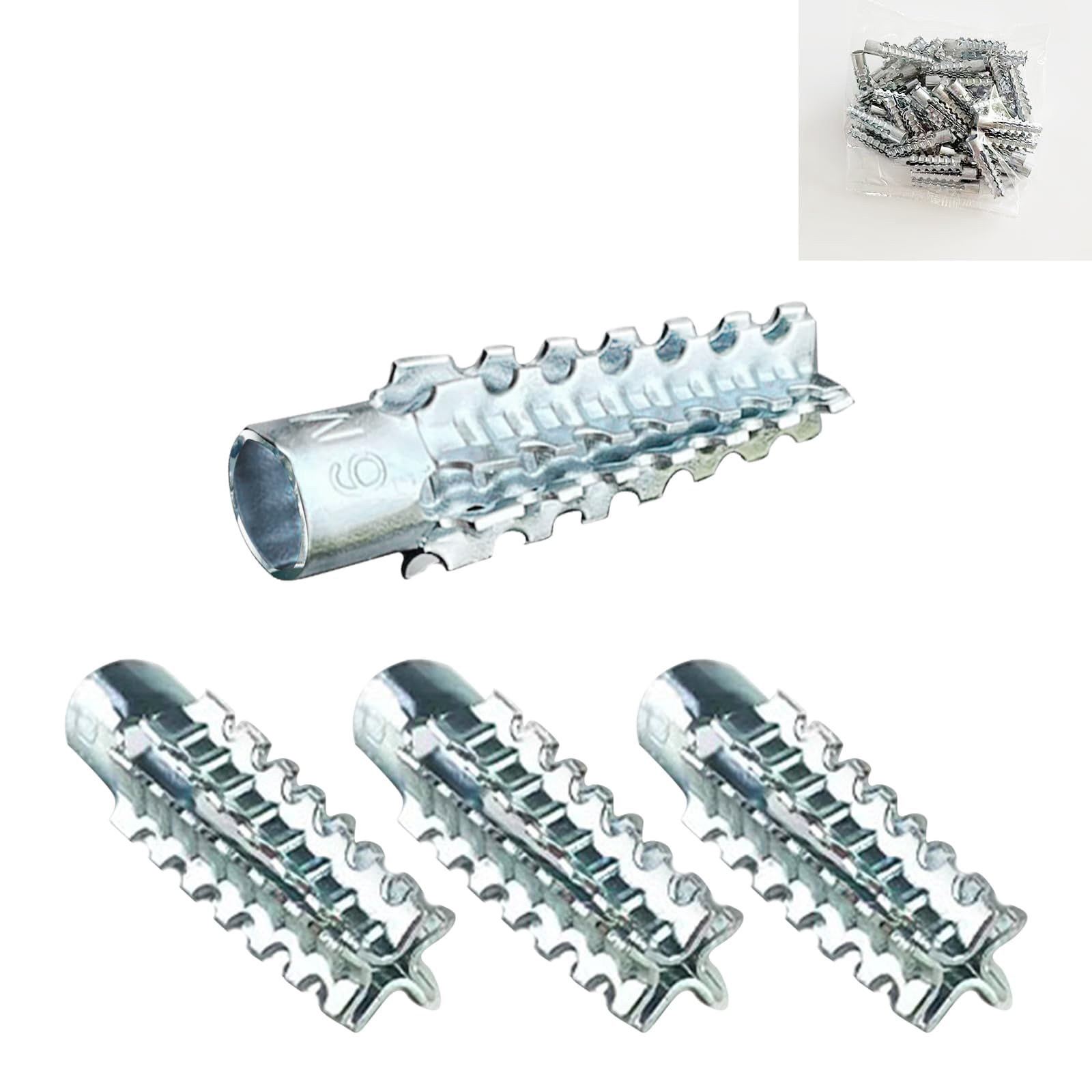 Drywall Anchors (Screws No Included), Expansion Pipe for Hollow Walls Tile,Cement Bolt Expansion Tube,Fixing Stripped Screw Holes 30 PCS (M8*32)