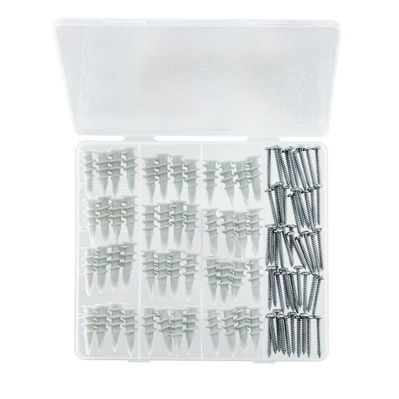 Drywall Anchors Self Drilling 100PCS 50 Sets Screw Anchors Heavy Duty Fasteners for Wall Mounting