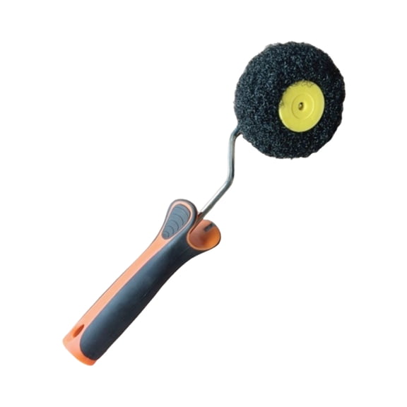 Drywall Corner Paint Roller, Heavy-Duty Wall Compound Roller with Handle, Professional Drywall Texture Tool, Reusable Wall Painting Roller, Labor Saving Tool for Home Indoor,Short-12.2"