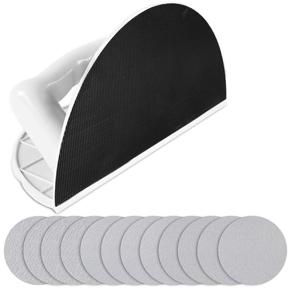 Drywall Corner Sander with 12PCS 9 Inch Sanding Discs, Semi-Circular Hook and Loop Backing for Efficient Sanding