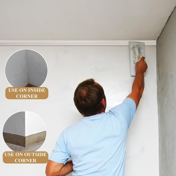 Drywall Corner Tape, 100 Feet by 2 Inch Reinforced Drywall Corner Bead, Inside Outside Corner Tape with Metal for Wall Crack Repair, No Adhesive Side$$Tools & Hardware Other