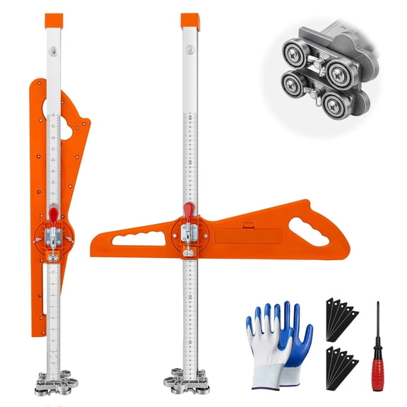 Drywall Cutter, 23-Bearing Sheetrock Cutting Tool, Foldable, Dual-Handle, 1/4-1/2 in Drywall, Blade Storage, Carry Bag