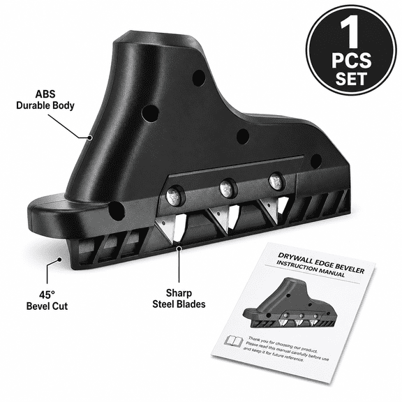 Drywall Edge Beveler Hand Tool for Home Renovation, Black, 1Pcs