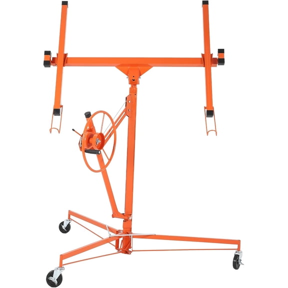 Drywall Lift 16 FT, Heavy-Duty 150 Lbs Drywall Rolling Lifter Panel, Sheetrock Hoist Lift Drywall Jack Lift for Ceiling, Drywall Panel Hoist with 360° Adjustable Telescopic Arm & 3 Lockable Wheels