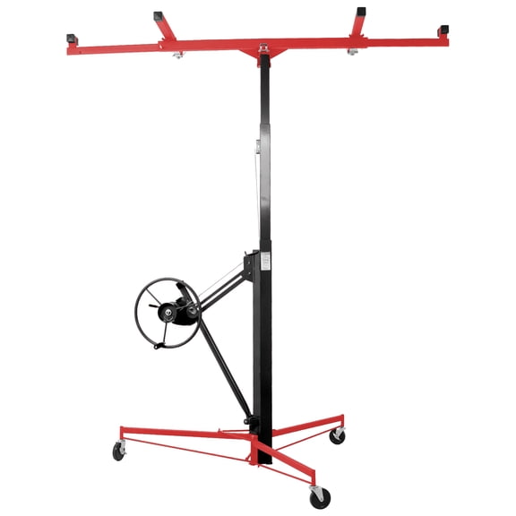 Drywall Lift Hoist 11ft Panel Jack Lifter RED BLACK