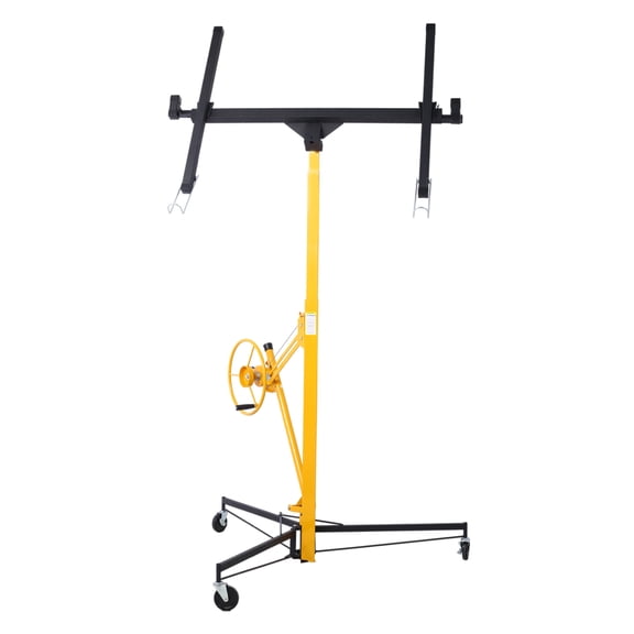Drywall Lift Panel 11' Hoist, 150lbs Capacity Panel Lifter Jack, Steel Construction for Ceiling & Wall, BLACK+YELLOW