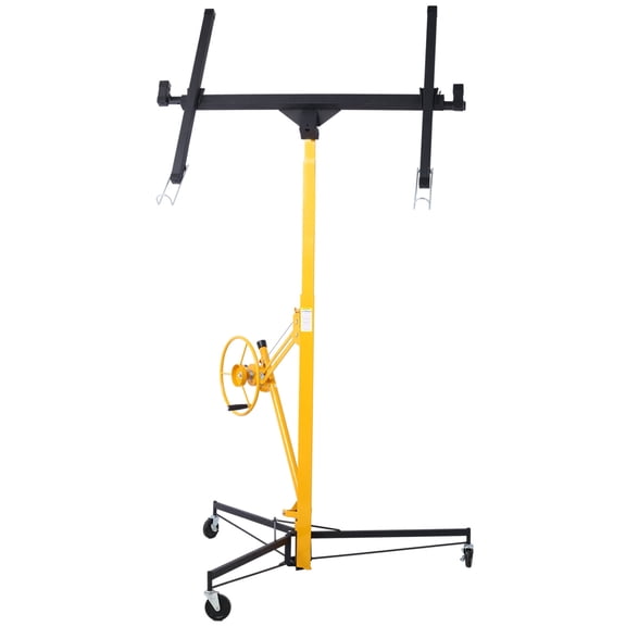 Drywall Lift Panel 11' Lift Drywall Panel Hoist Jack Lifter, BLACK+YELLOW,
