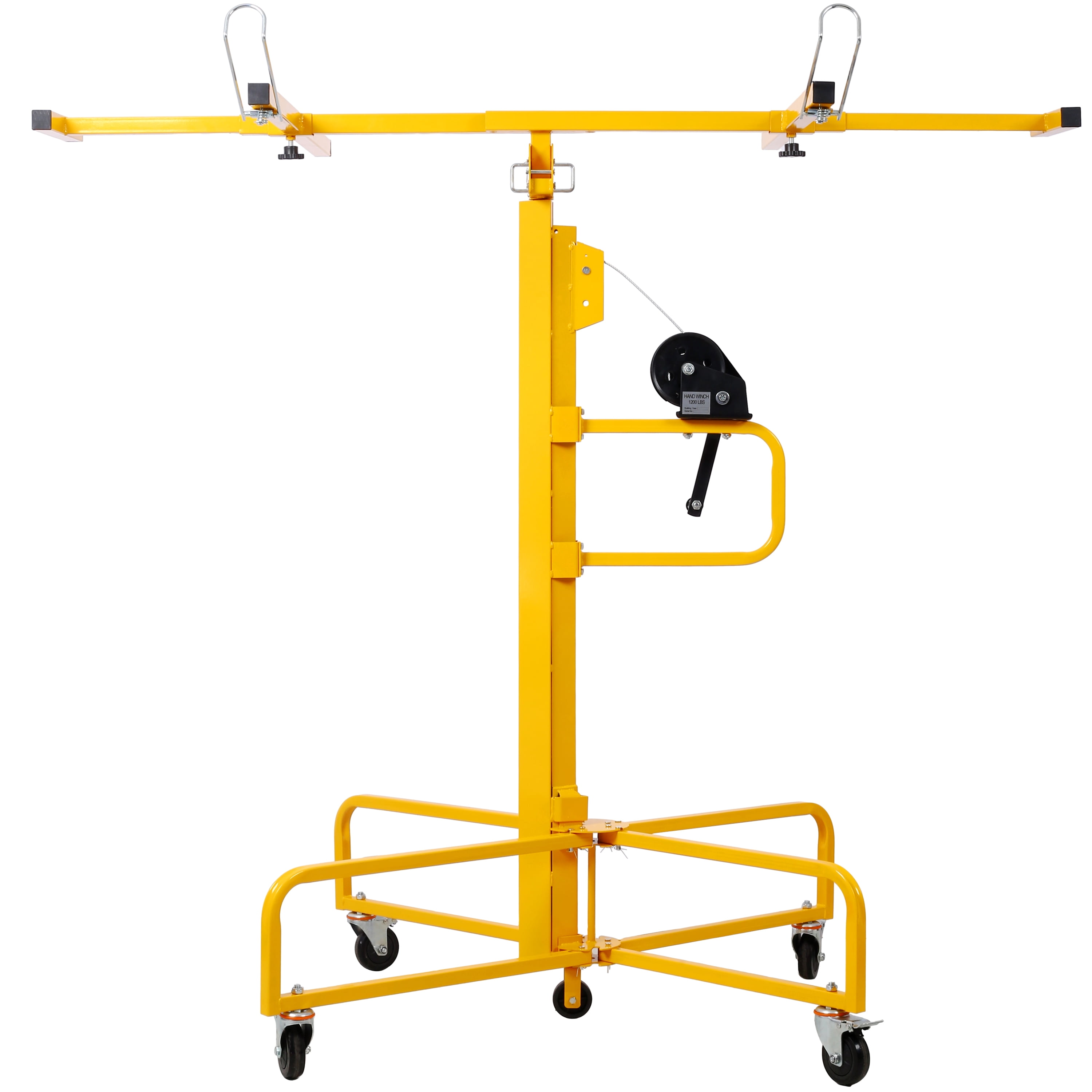 Heavy Duty Yellow Drywall Panel Hoist with Rolling Casters