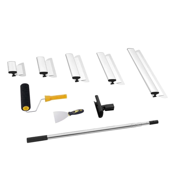 Drywall Ming Blade Set, 7/10/14/16/24 Inch Stainless Steel Putty Knives with 34-81.6in Extension Pole