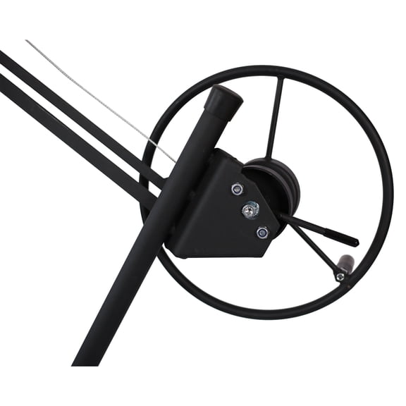 Drywall Panel Hoist 16ft Black Metal Drywall Lift Rolling Panel Hoist Jack Lifter for One Person Operation 150lbs Load Capacity