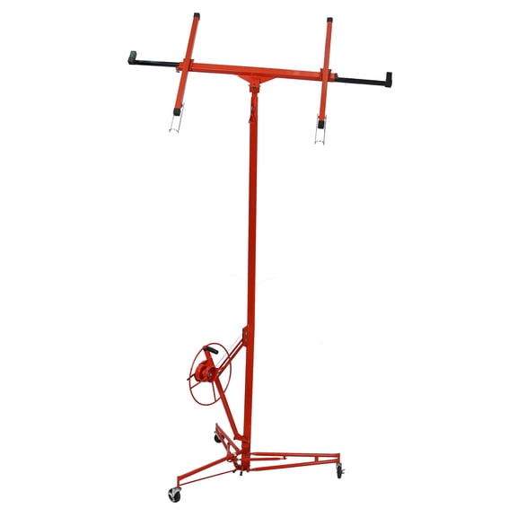 Drywall Panel hoist Drywall Lift Rolling Panel Hoist Jack Lifter 16ft Red Color,