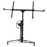 , Drywall Panel hoist Drywall Lift Rolling Panel Hoist Jack Lifter 16ft black color, Black ,Metal ,