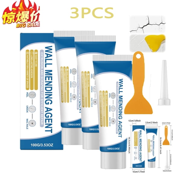 Drywall Patch Repair Kit,Wall Mending Agent for Holes Cracks,2026 Wall ...