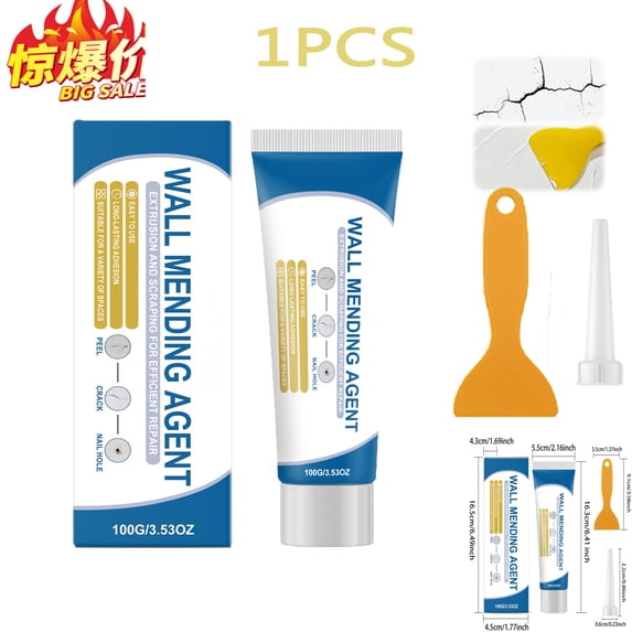 Drywall Patch Repair Kit,Wall Mending Agent for Holes Cracks,2026 Wall Mending Agent, Multi Functional Wall Filler for DIY, Home Improvement