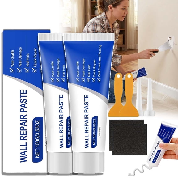 Drywall Patch Repair Kit with Wall Repair Paste and Scraper for Walls Doors Cabinets
