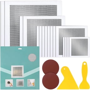 Drywall Repair Kit, 16 Pcs 2/4/6/8in Self-Adhesive Drywall Patch Kit with Sandpapers & Scrapers, Wall Repair Patches for Small Big Holes & Cracks, Quick Fix for Ceiling Bathroom Wall Damage