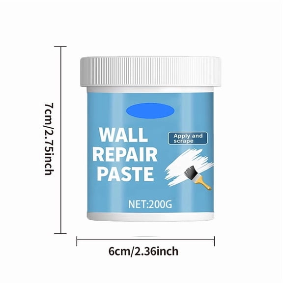 Drywall Repair Kit Drywall Hole Repair Patch Kits Wall Spackle Repair Paste with 200G White Wall Repair Putty with Scraper, Wall Surface Hole Fill Quick and Easy Solution (1Pack)