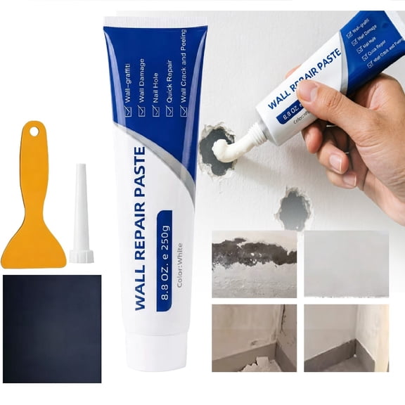 Drywall Repair Kit,Quick Drying Wall Repair Paste，Wall Mending Agent,Wall Spackle with Scraper, Wall Surface Hole Fill Quick and Easy Solution