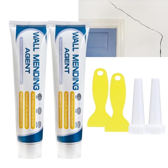 Drywall Repair Kit, Spackle Wall Repair Patch Kit with Scraper, Hole Filler Putty for Cracks and Holes(2pcs)Q